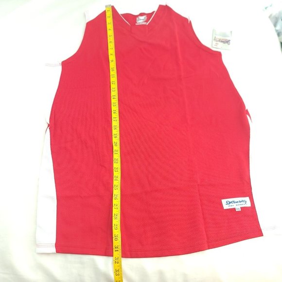 Intensity Womens Red White Sleeveless Diamond Basketball Jersey Size 2XL - Picture 9 of 12